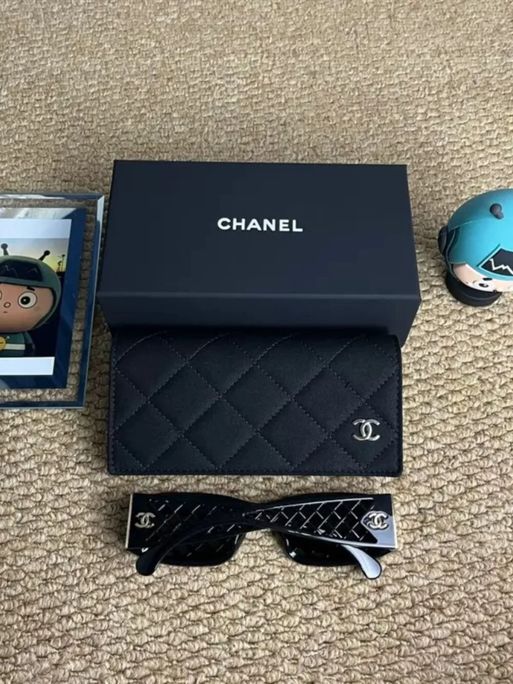 ✨ CHANEL CH5566 Black Sunglasses • Gold CC Logo • New Authentic